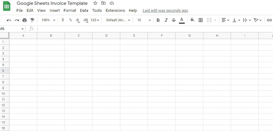 Merging Cells to make an invoice title