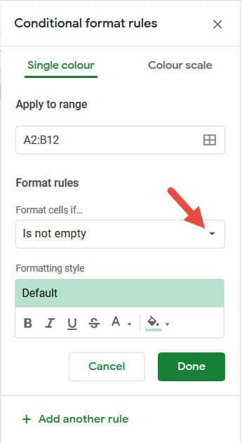 Click on Format cells if option