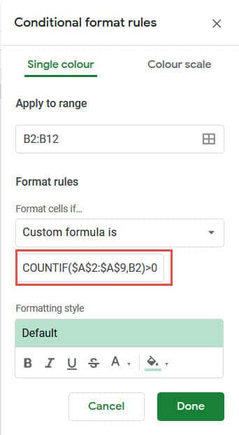 Formula to find duplicate data