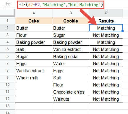 Getting more descriptive text when comparing columns