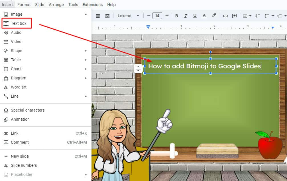 How to add a text box on Google Slides