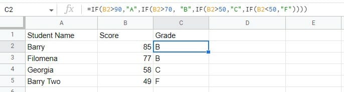 Nesting IF functions istead of using IFS