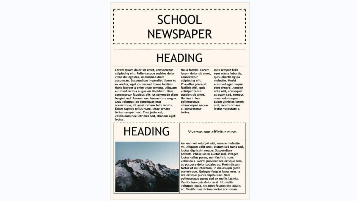 Newspaper Template for Google Docs 2