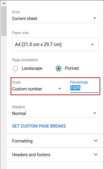 Set custom number value