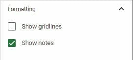 removing show gridlines in google sheets invoice template