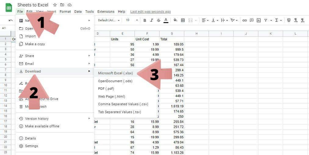 How to Convert Google Sheets to Excel