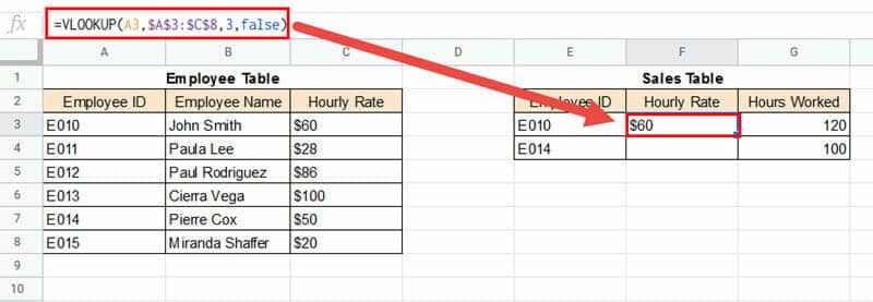 VLOOKUP Formula to fetch based on single criteria