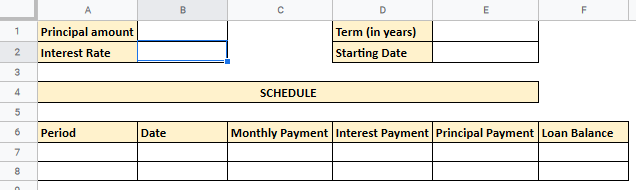 amortization schedule spreadsheet