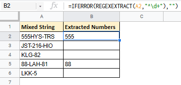 google sheets extract substring