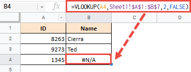 consider a case where VLOOKUP extracts a value from a lookup table that is in Sheet1: