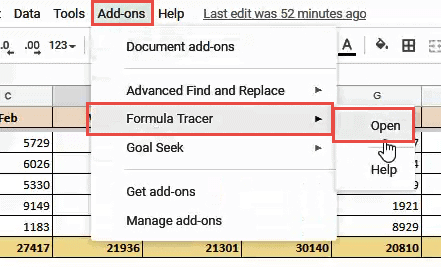 open formula tracer