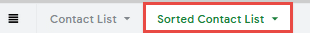 sorted contact list