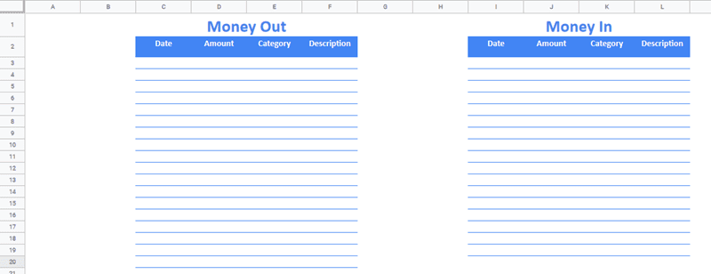 money in money out template