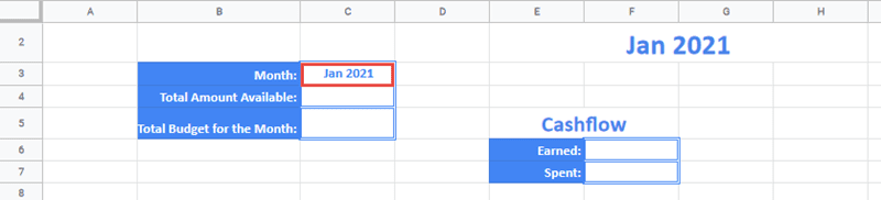 Adding Formulas to the Cash Flow Table