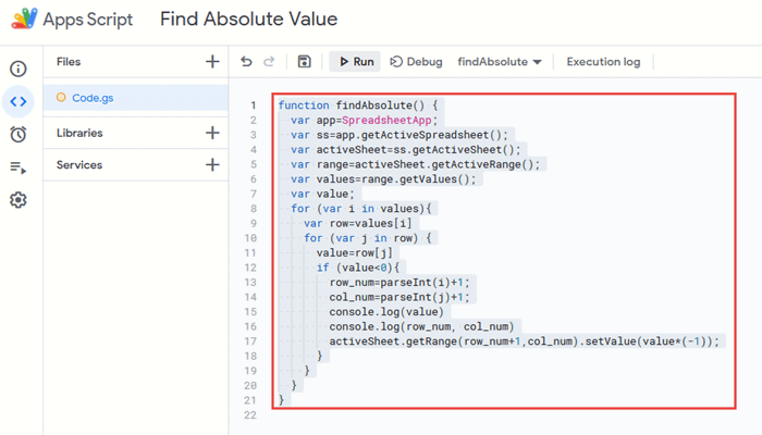 absolute value code