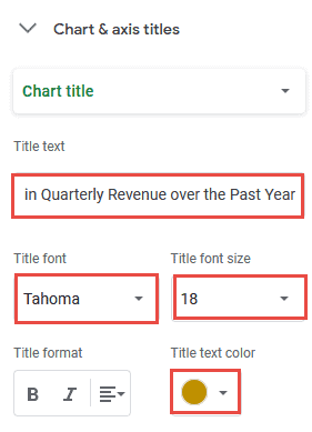 customize charts