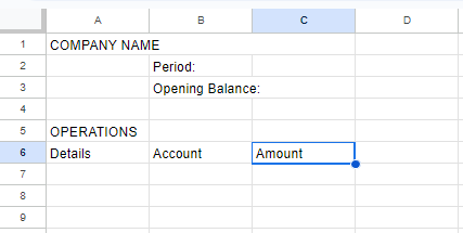 Add operations headings