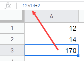 Adding number to the multiplied value without brackets