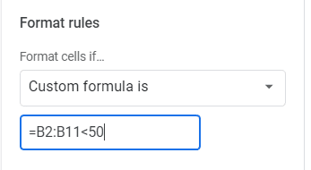 An example custom formula to use