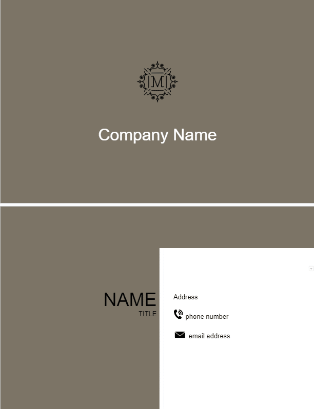 Beige Business card template