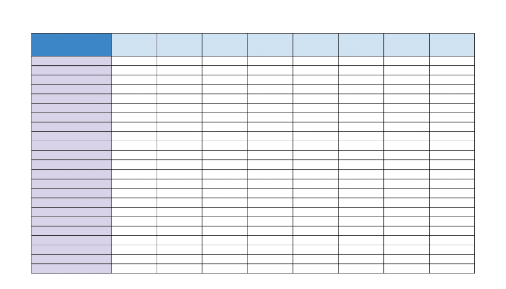 Blank Spreadsheet Template - 2