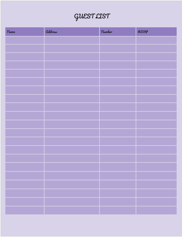 Blank Spreadsheet Template - 5