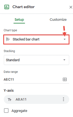 Build a stacked bar chart