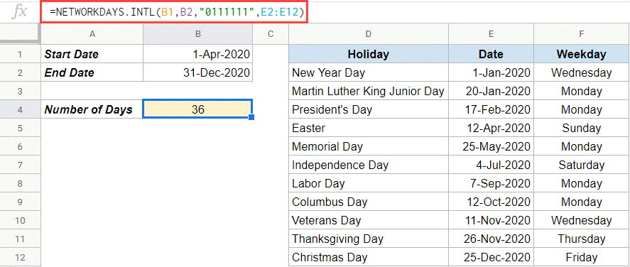 Calculate number of Mondays between two dates