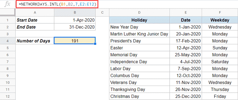 Calculate workdays between two days when wekend days are Friday and Saturday