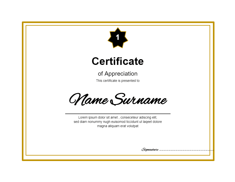 certificate of appreciation template 1