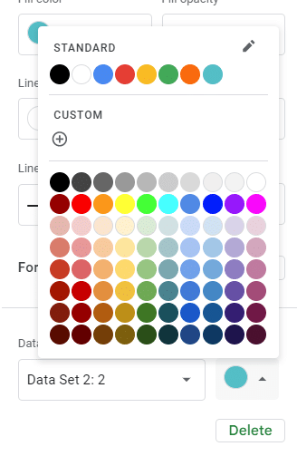 Change color of a data point