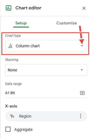 Change the chart type