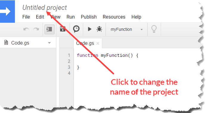 Google Sheets Script - Change the name of the Project