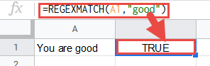 Check for a word using REGEXMATCH