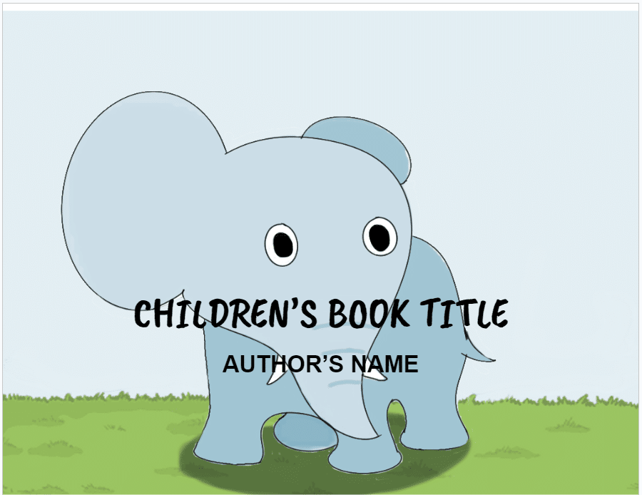 Childrens book Book template Google Docs