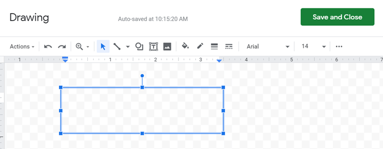 Click and drag to insert the text box in google sheets