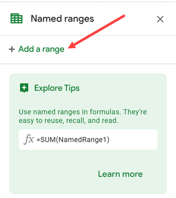 Click on Add a range