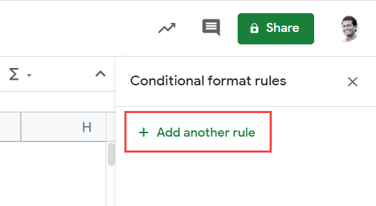 Click on add another rule