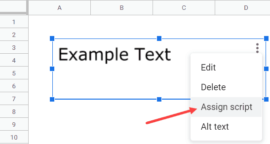 Click on Assign Script