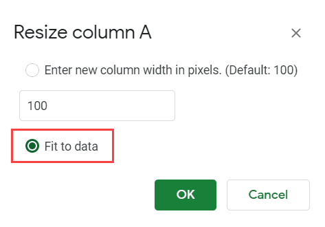 Click on Fit to Data