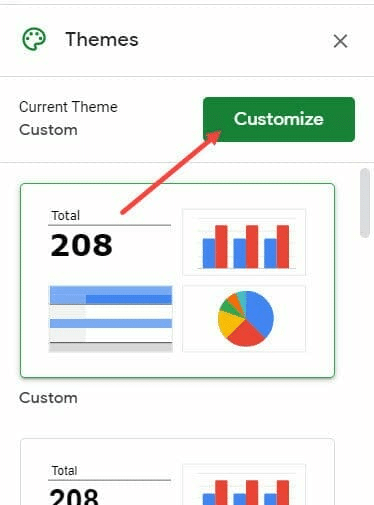 Click on the Customize button