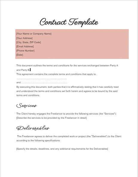 contract template in google docs 2