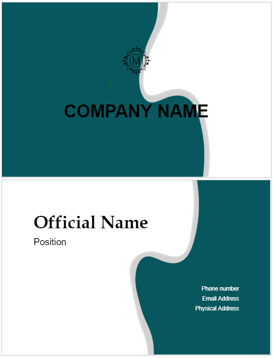 Corporate business card template