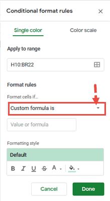 create a custom formula