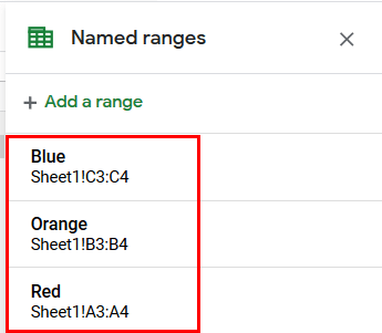 Create all named ranges