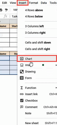 create gantt chart in google sheets