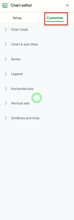 customize chart editor