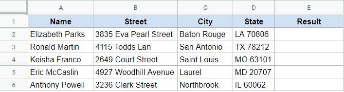 Data to combine with line breaks