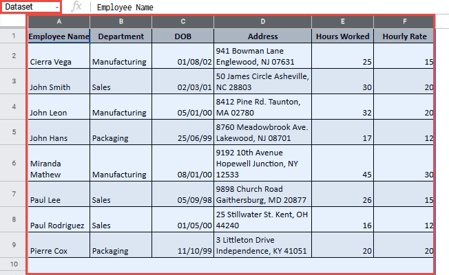 Dataset query