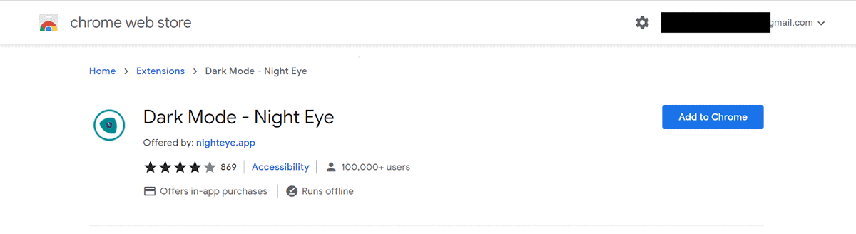Download Night Eye Dark Mode for Chrome
